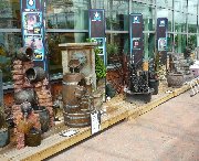 Display of water features at Bents garden centre