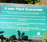 Five year guarantee for hardy plants