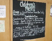 Children's menu at the Dobbies Sandyholm cafe