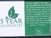 Frosts 5 year hardy plant guarantee sign.