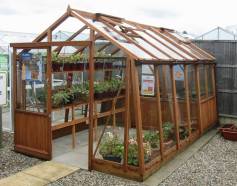 Western Red Cedar greenhouse. Click picture to enlarge. 